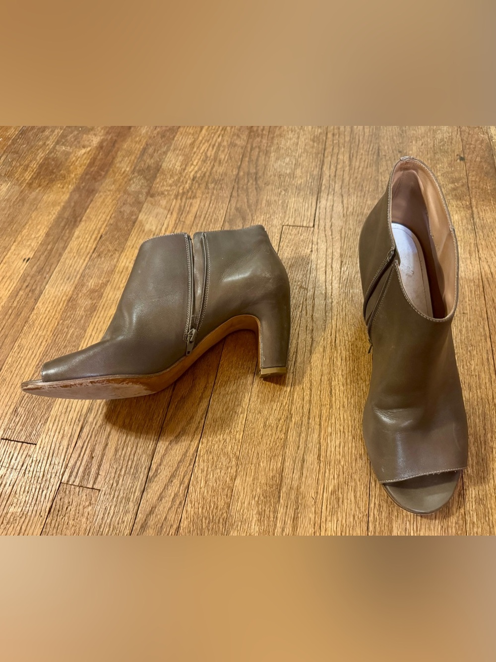 Maison Martin Margiela Rich Brown Open-Toe Ankle Boots - 40.5